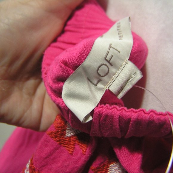 LOFT LINEN BLEND DRESS PETITE MEDIUM - Picture 7 of 11